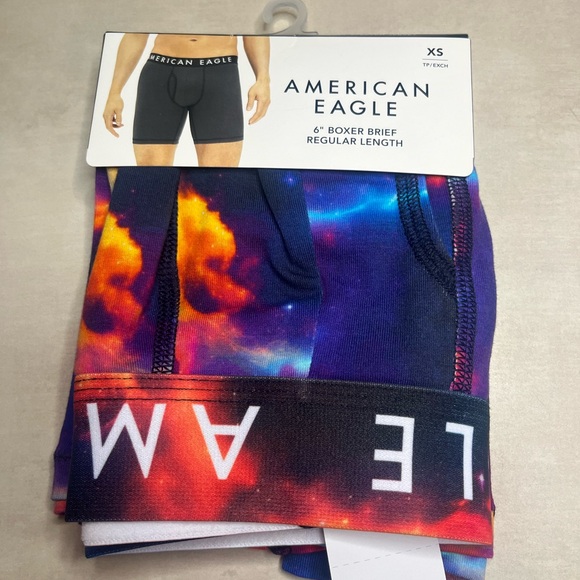 NWT American Eagle AE men's 6” Boxer Brief underwear XS galaxy - Picture 2 of 3